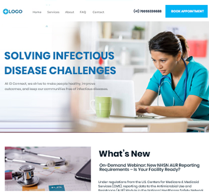 More General Medicine and Infectious Diseases Specialists Website Templates