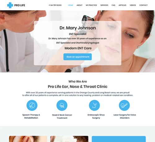 More ENT Website Templates