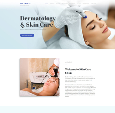 More Dermatology Website Templates
