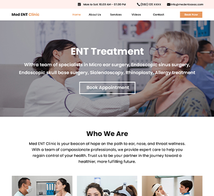 More ENT Website Templates