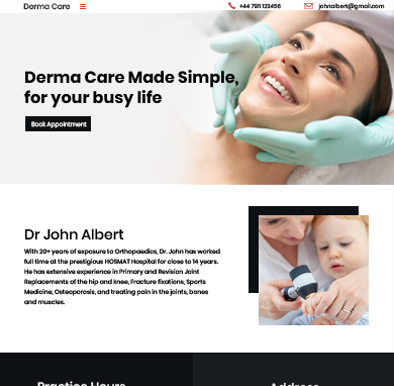 More Dermatology Website Templates