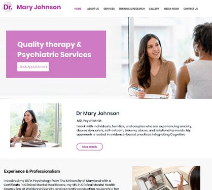 More Psychiatrist Website Templates