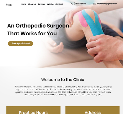 More Orthopaedic Website Templates