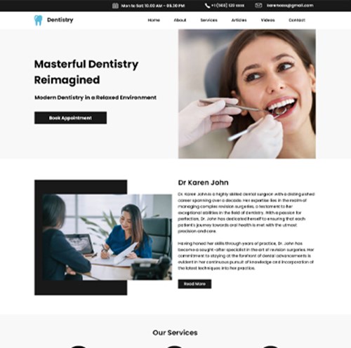 More Dentistry Website Templates