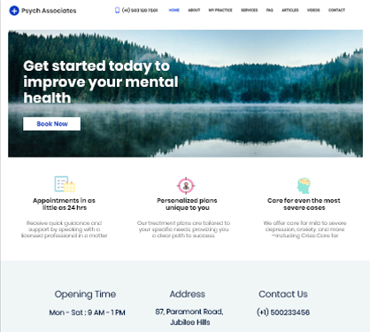 More Psychiatrist Website Templates