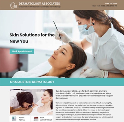 More Dermatology Website Templates
