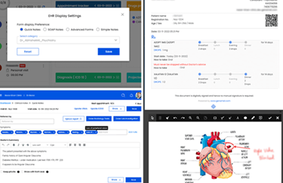 Electronic health records of every client interaction is securely saved