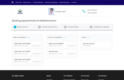 Patients can book appointments anytime display real-time availability of Providers