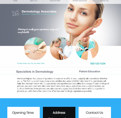 More Dermatology Website Templates