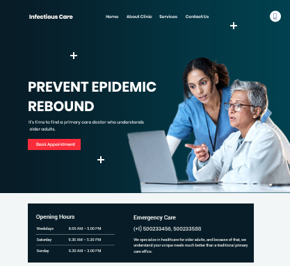 More General Medicine and Infectious Diseases Specialists Website Templates