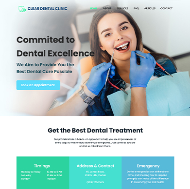 More Dentistry Website Templates