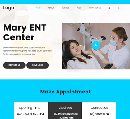 More ENT Website Templates