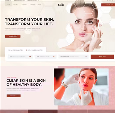 More Dermatology Website Templates