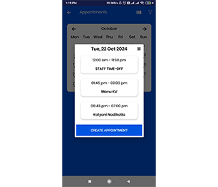 Appointments can be booked even out of clinic working hours. In other words, appointments can be booked 24*7.