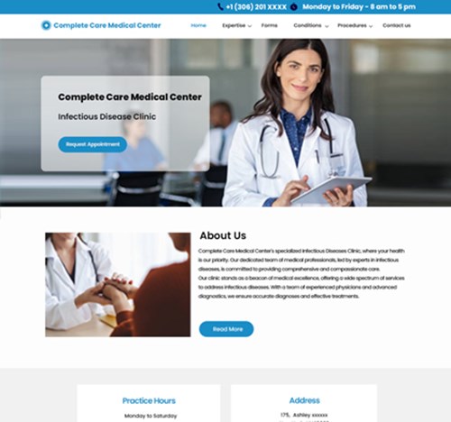More General Medicine and Infectious Diseases Specialists Website Templates
