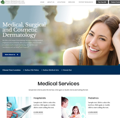 More Dermatology Website Templates