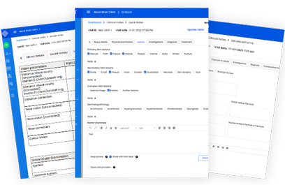 Effectively manage outpatient charting using standard and custom forms